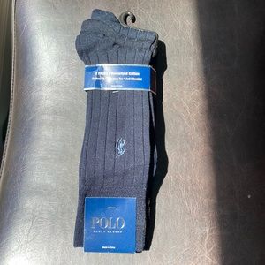 Ralph Lauren Dark Blue Socks Light Blue Emblem. 3 pairs per pack